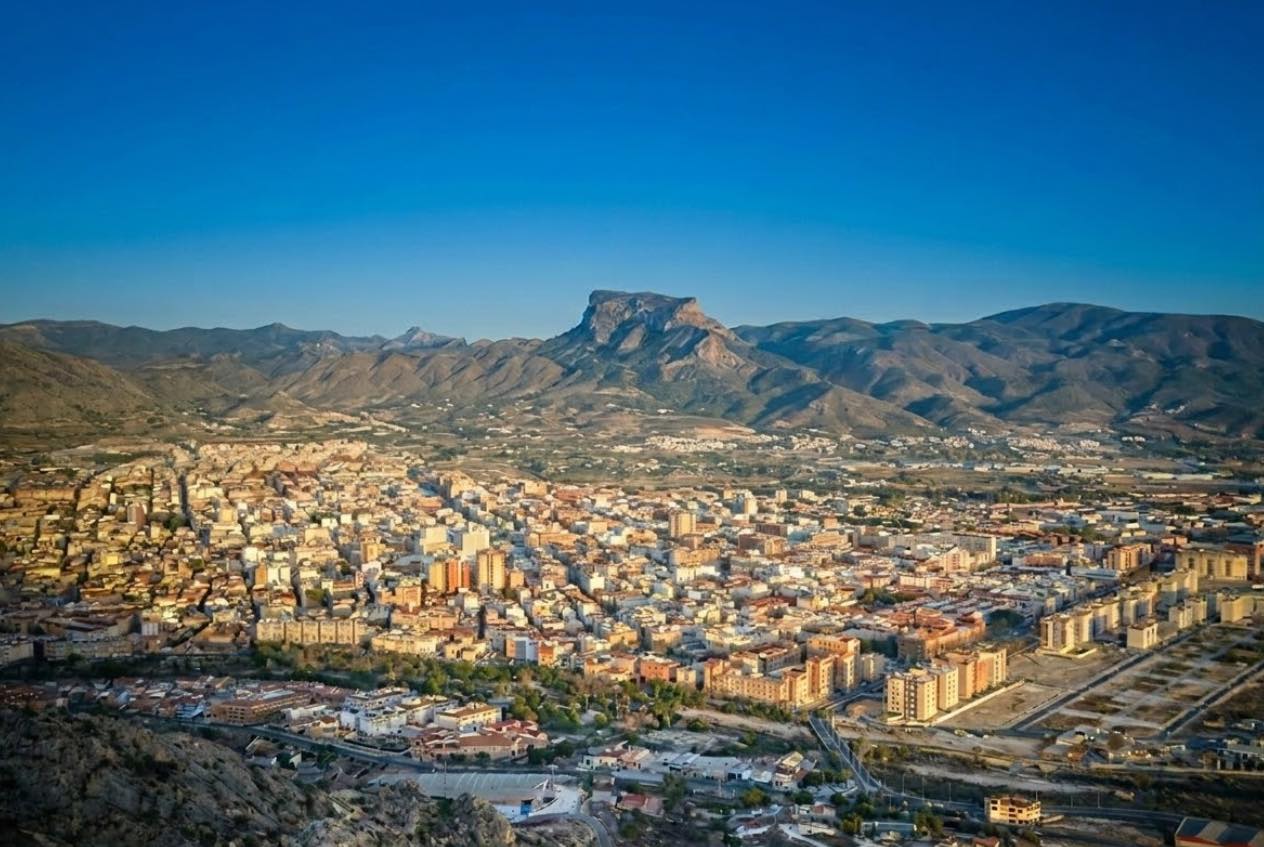 Vista aérea de Elda y Petrer