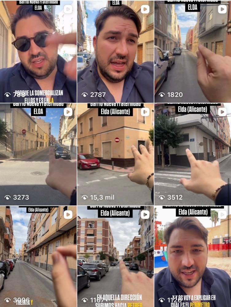 Serie de vídeos de Víctor Iñiguez recorriendo el barrio de Nueva Fraternidad de Elda